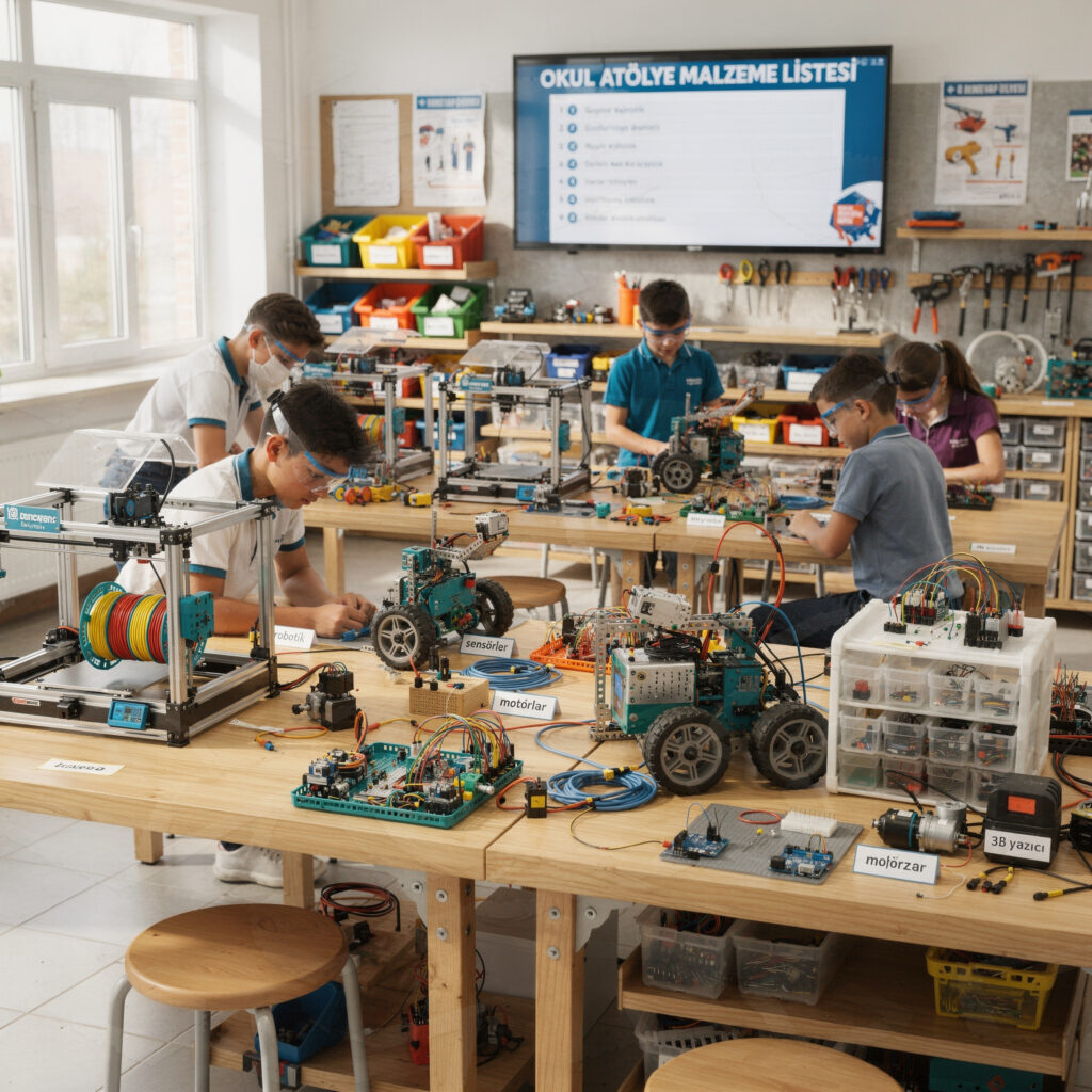 Okul atölye malzeme listesi ile DENEYAP atölyenizi güçlendirin. STEM ve robotik projeleri için gerekli ekipmanları keşfedin.