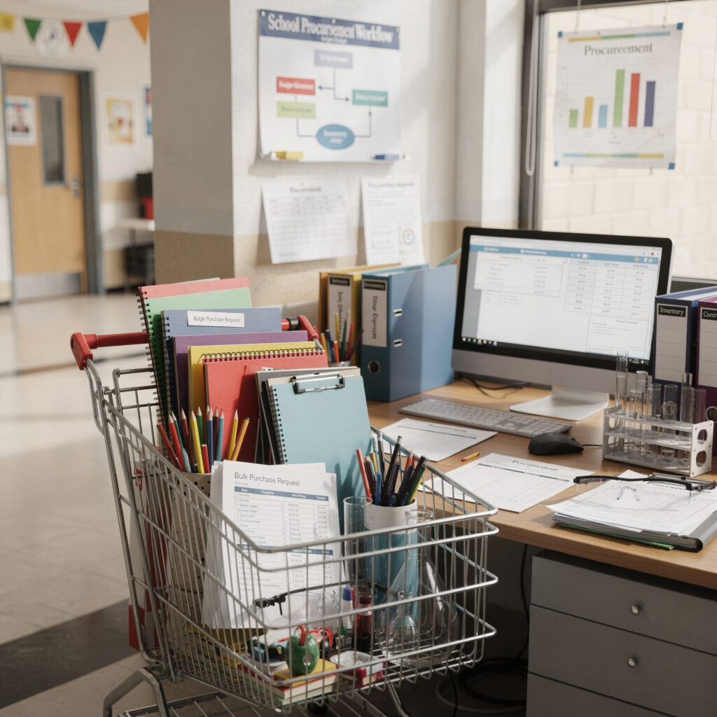 Okul malzemeleri listesi ve tedarik sürecini keşfedin. Kurumsal satın alma, toplu alım ve maliyet verimliliği için uygulanabilir ipuçları.